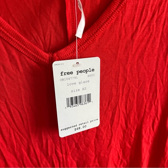 Free People Love Glare Orange Moonshine Long Sleeve Top - Picture 5 of 8